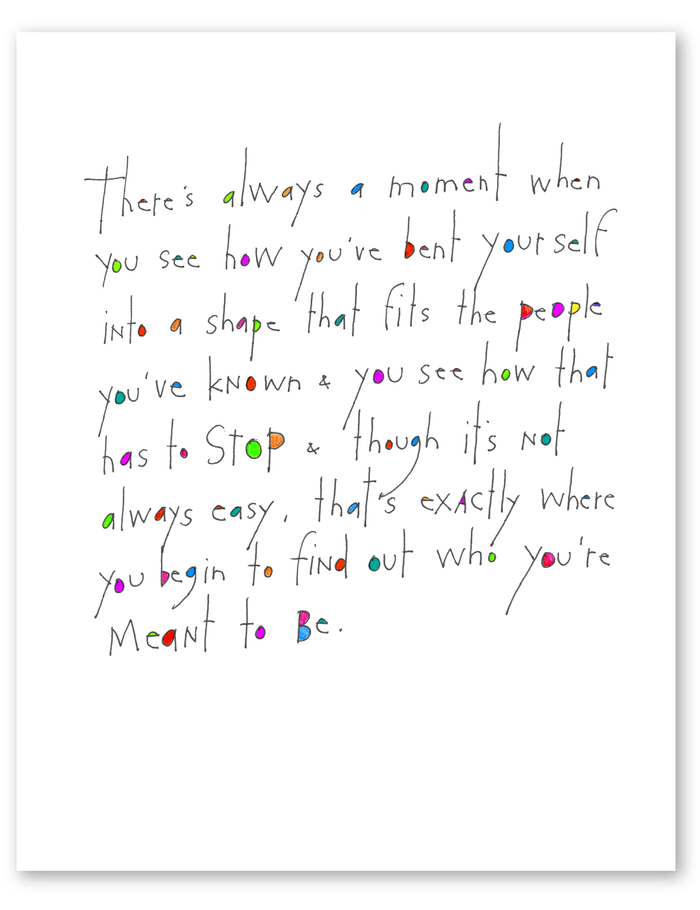 unbend art print
