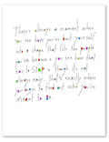 unbend art print