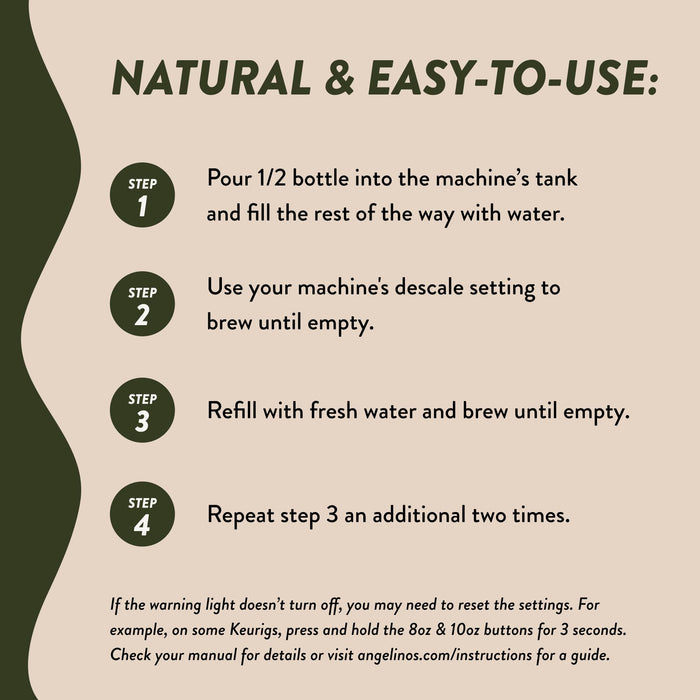 Universal Descaling Solution for Keurig, Nespresso, Breville, DeLonghi & Ninja (2 Uses) – Professional Coffee Descaler & Cleaner – Removes Limescale to Restore Flow & Temp – Odorless & Residue-Free