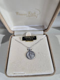 Vintage Sterling Silver Miraculous Medal Necklace