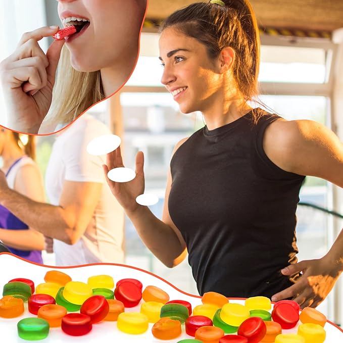 Vodolo Gummy Molds Silicone for Keto Snacks, 4 Pcs 55-Cavity Round Shape Mold for Apple Cider Vinegar Gummies Candy Making Supplies
