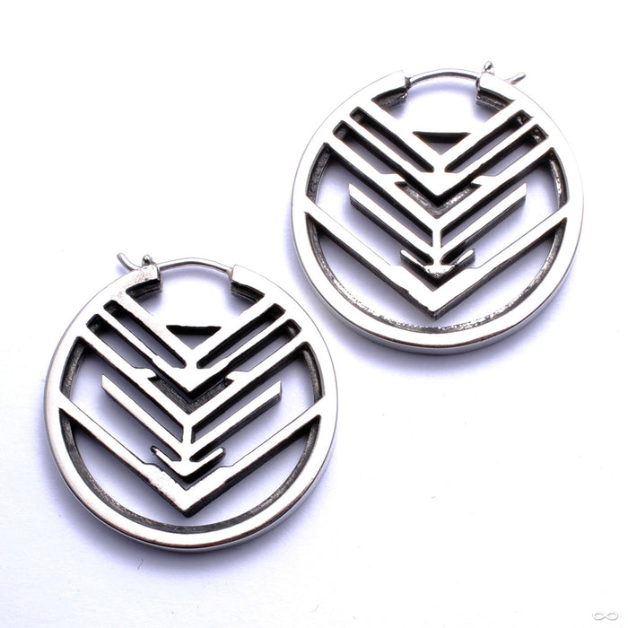 Volt Earrings from Maya Jewelry in White Brass