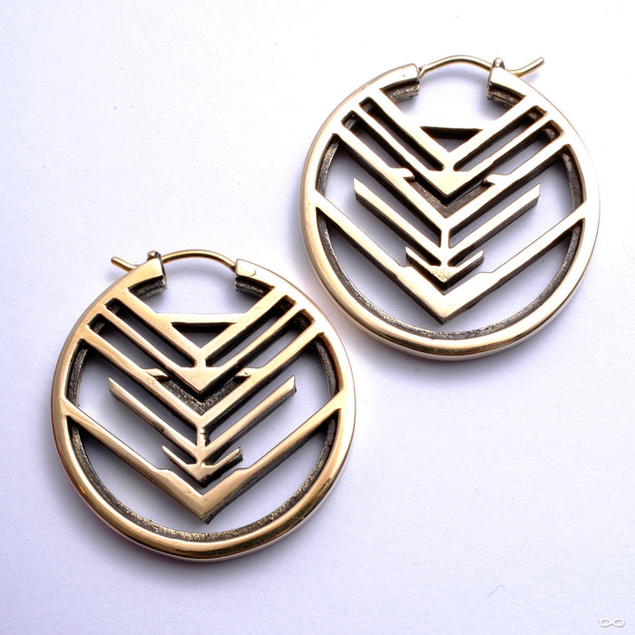Volt Earrings from Maya Jewelry in Brass