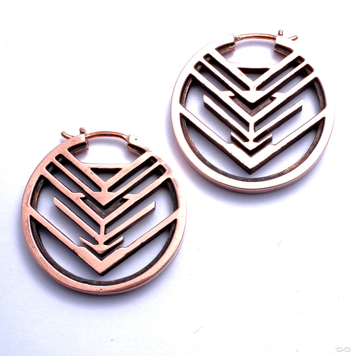 Volt Earrings from Maya Jewelry in Copper