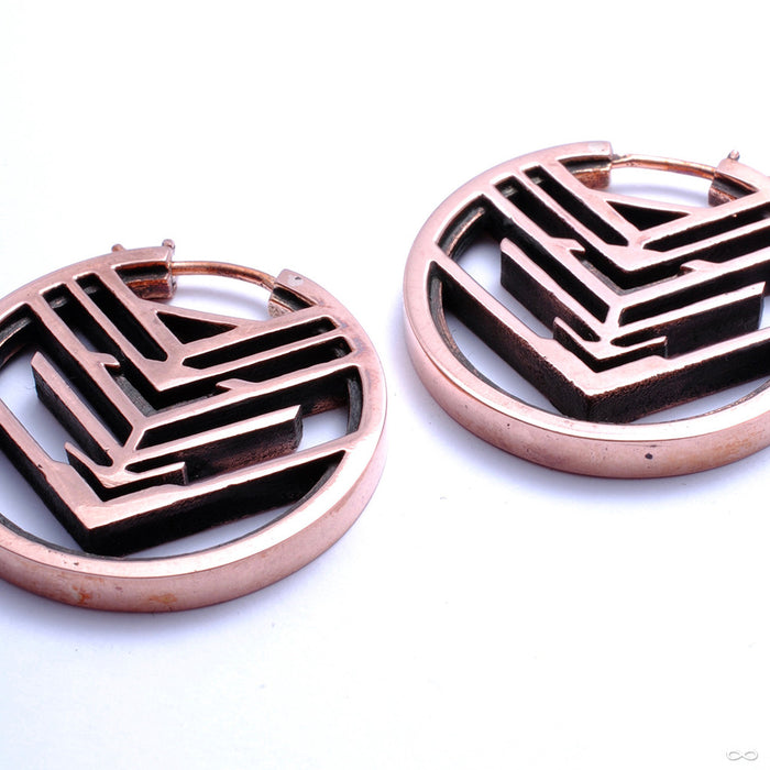 Volt Earrings from Maya Jewelry in Copper