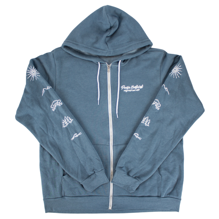 Wayward & Wild PNW Elements Zip Hoodie Sweatshirt