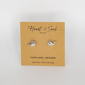 Whale Stainless Steel Stud Earrings