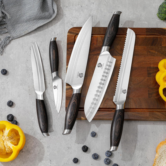 WILDMOK Chef Knife 8 Inch, German Steel Kitchen Knives Chef's Knives with Pakka Wood Handle, Gift Box