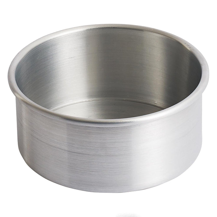 Winco 6" Red Round Aluminum Cake Pan