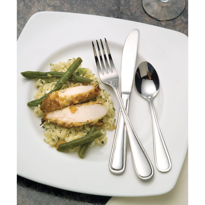 World Tableware Brandware 162 001 Huron 6 1/8" 18/0 Stainless Steel Heavy Weight Teaspoon - 12/Pack