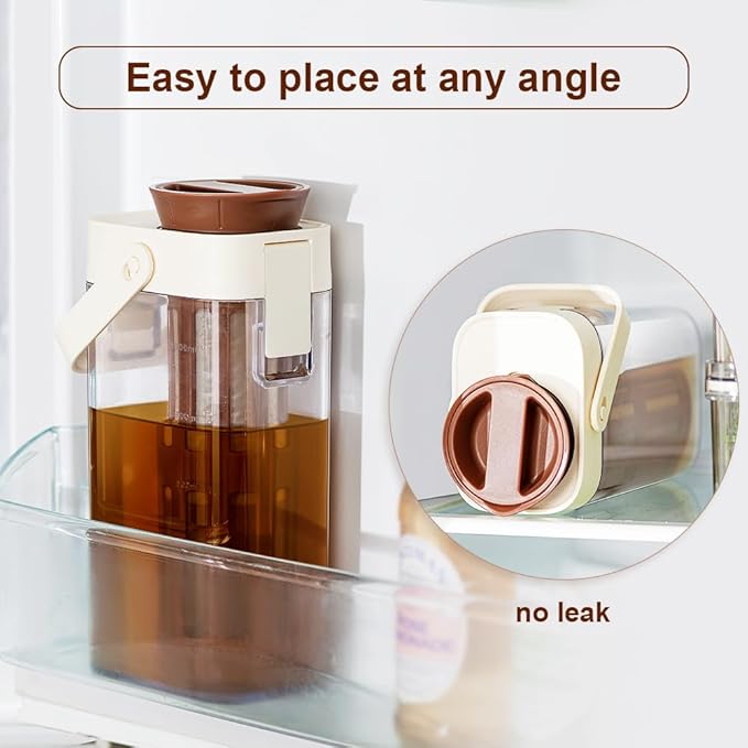 Xarfxco Cold Brew Coffee Maker, 40oz BPA-Free Iced Coffee and Tea Pitcher