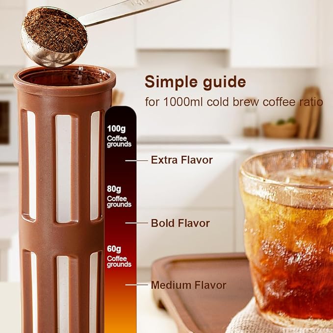 Xarfxco Cold Brew Coffee Maker, 40oz BPA-Free Iced Coffee and Tea Pitcher