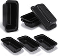 Yoehka 6 Pack Bread Pan Set, Non-Stick 8×4 Carbon Steel Loaf Pans, Black