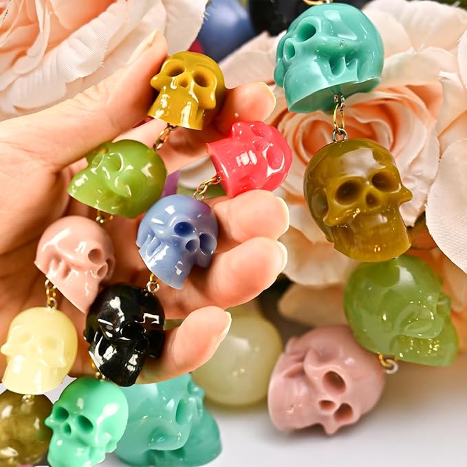 ZQYSING Skull Crafting Molds, Set of 10 Halloween Skull Resin Molds