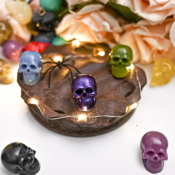 ZQYSING Skull Crafting Molds, Set of 10 Halloween Skull Resin Molds